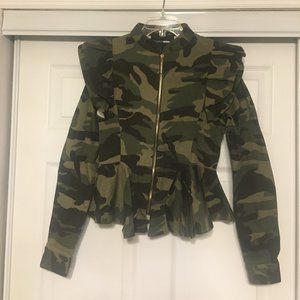 Fashion Nova Camouflage Print Jacket, $20